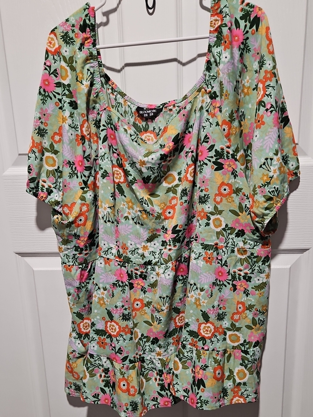 BloomChic Floral Tunic in Mint Multi